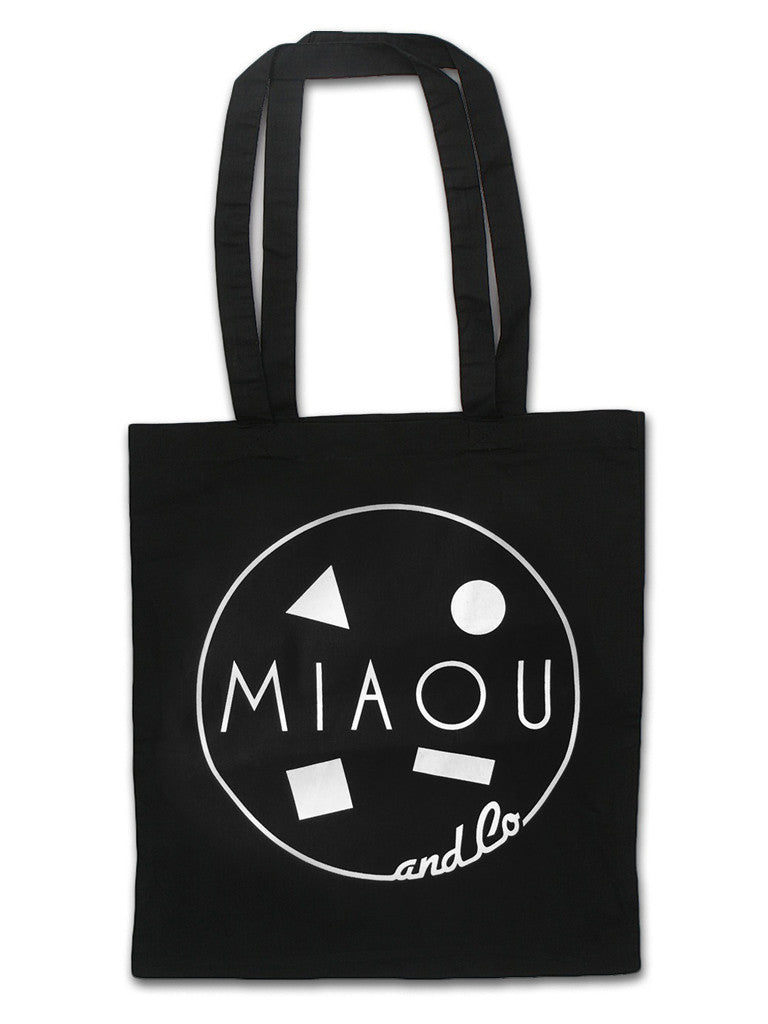 80s Surf Logo / 100% Cotton Canvas Tote / White Light on Black