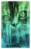 Forest Cat Archival Giclee Print / Moonrise Blue and Green